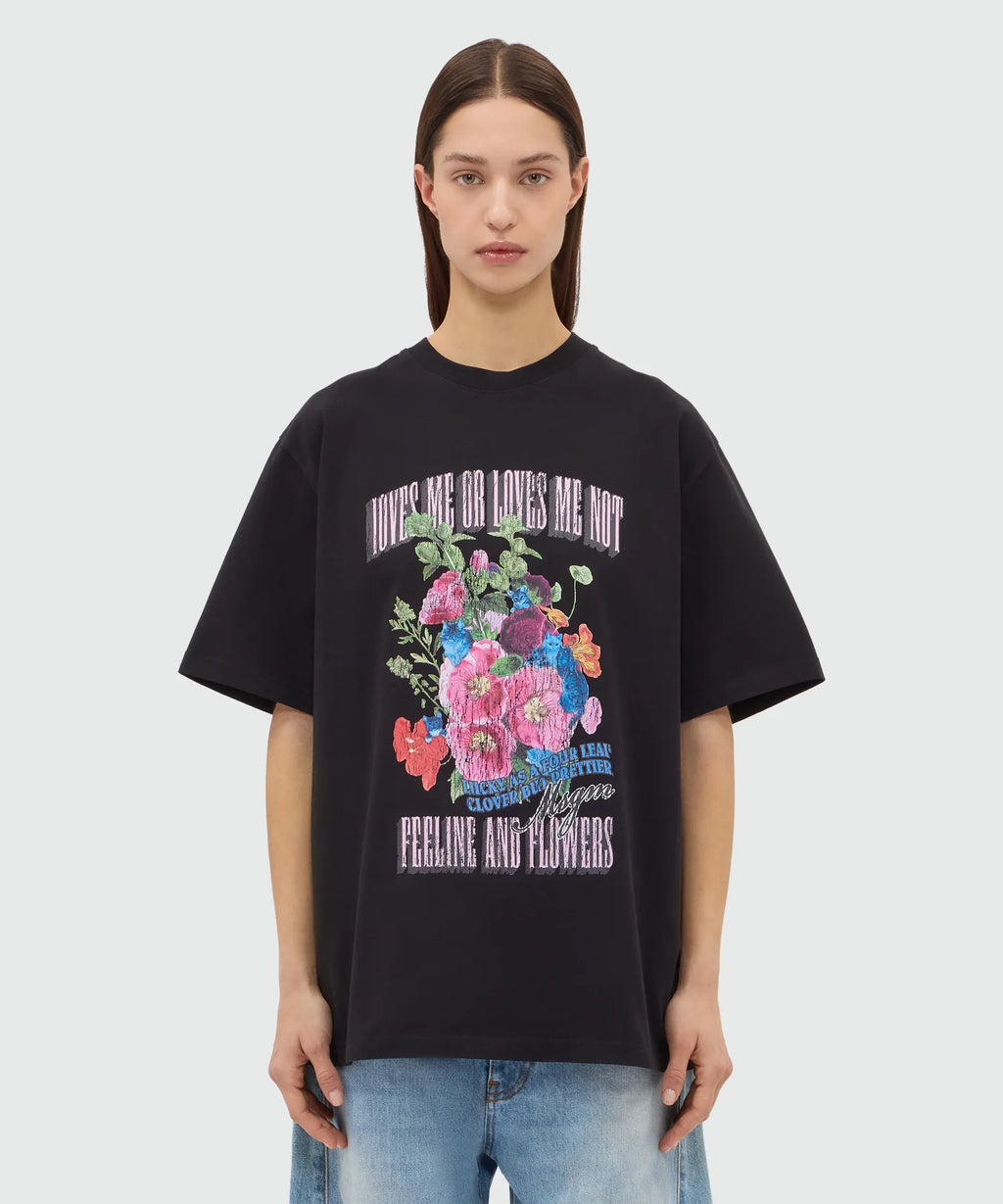 Black Short-Sleeve Cotton Jersey T-shirt