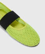 Lime Mesh Ballerina Flats