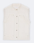 Off-White Boucle Tweed-Effect Vest