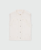 Off-White Boucle Tweed-Effect Vest