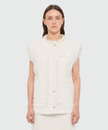 Off-White Boucle Tweed-Effect Vest