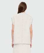 Off-White Boucle Tweed-Effect Vest