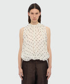 Polka Dot Chiffon Balloon Top