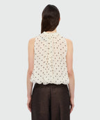 Polka Dot Chiffon Balloon Top