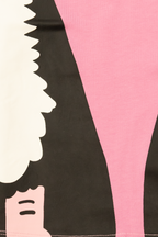 Cat Print Pink Dress