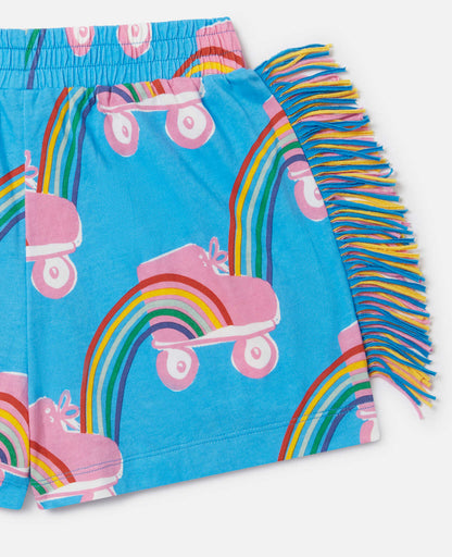 Rainbow Fringe Shorts