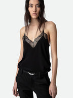 Christy Top With Black Lace