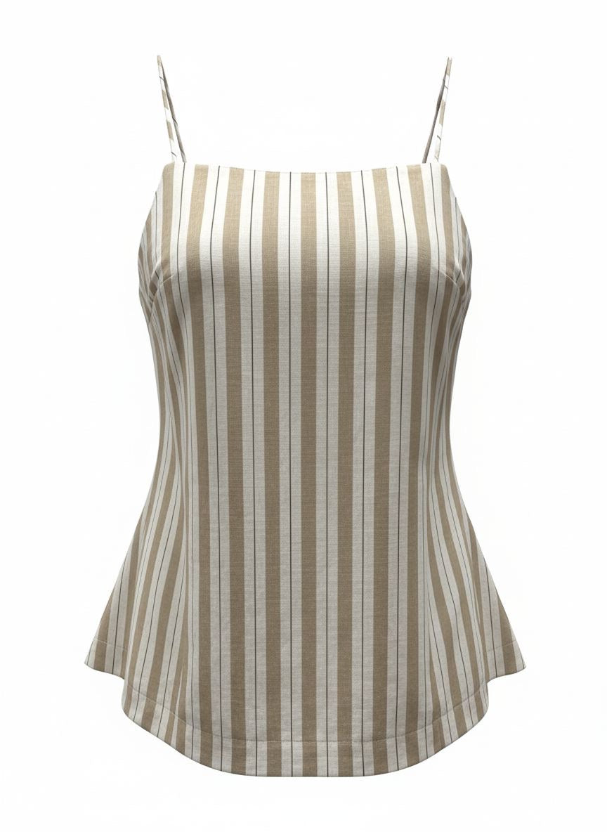 Open Back Striped Top