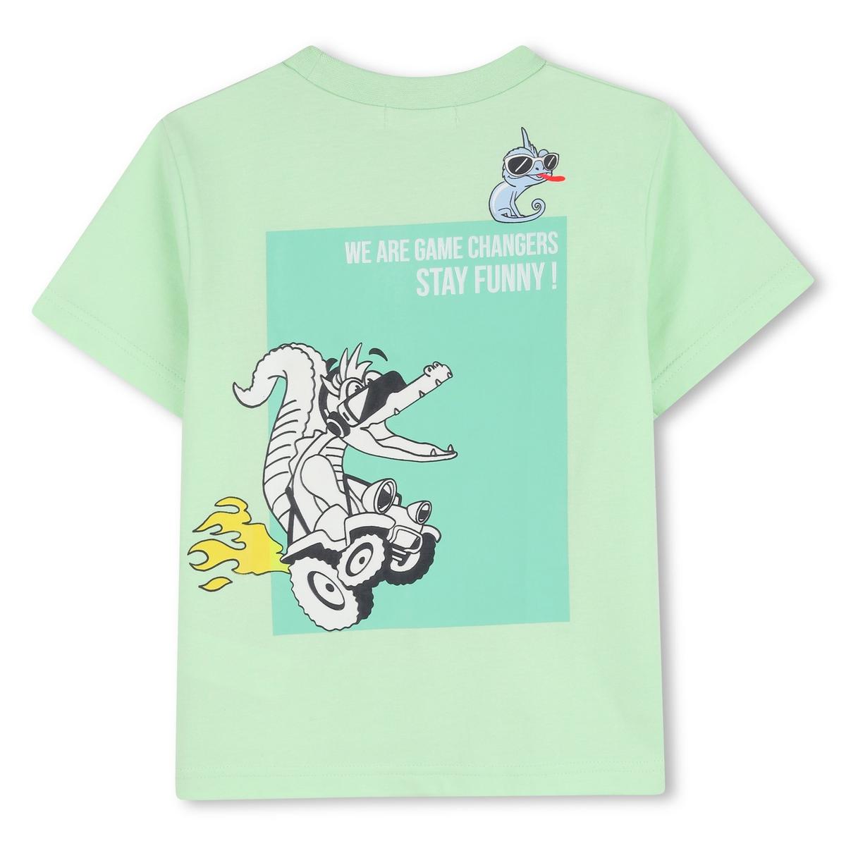 Green Back Print T-Shirt
