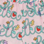 Girls Pink Logo Floral Shorts