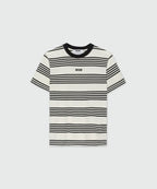 Two-Tone Striped Cotton T-Shirt