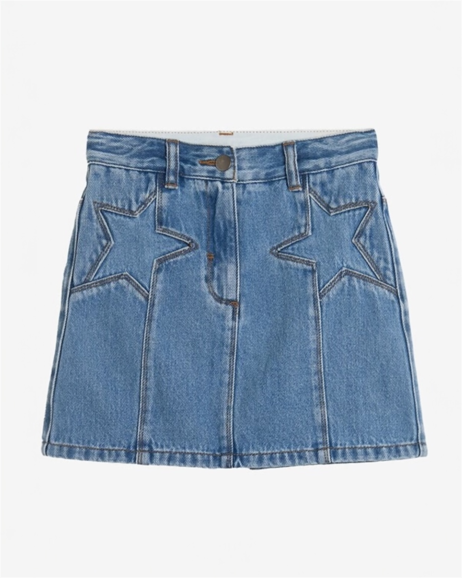 Stars Denim Mini Skirt