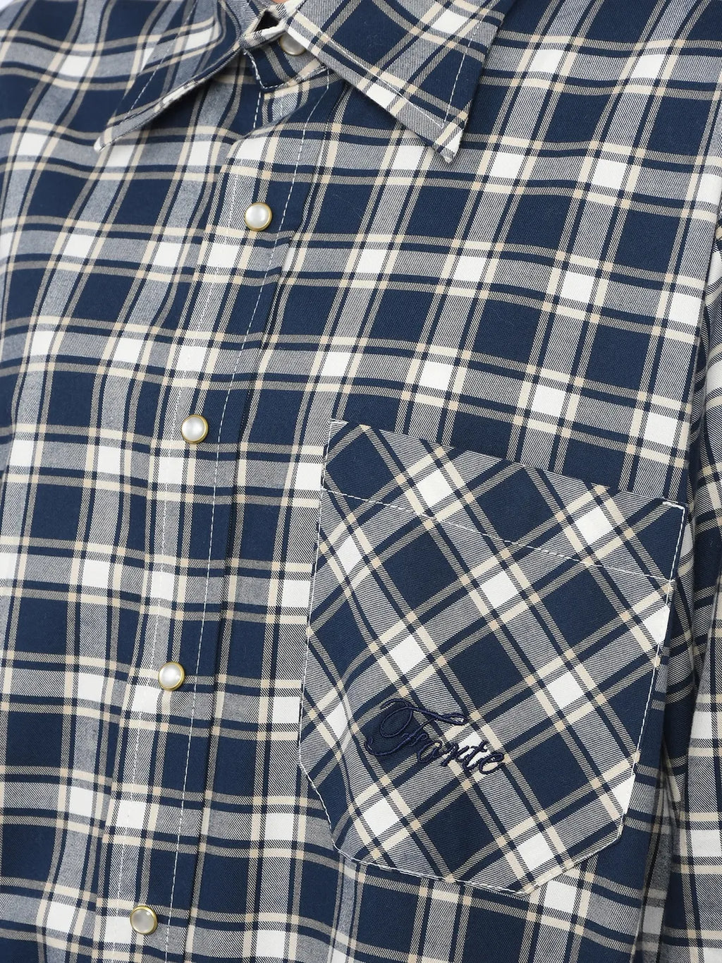 Plaid Shirt With Embroidery