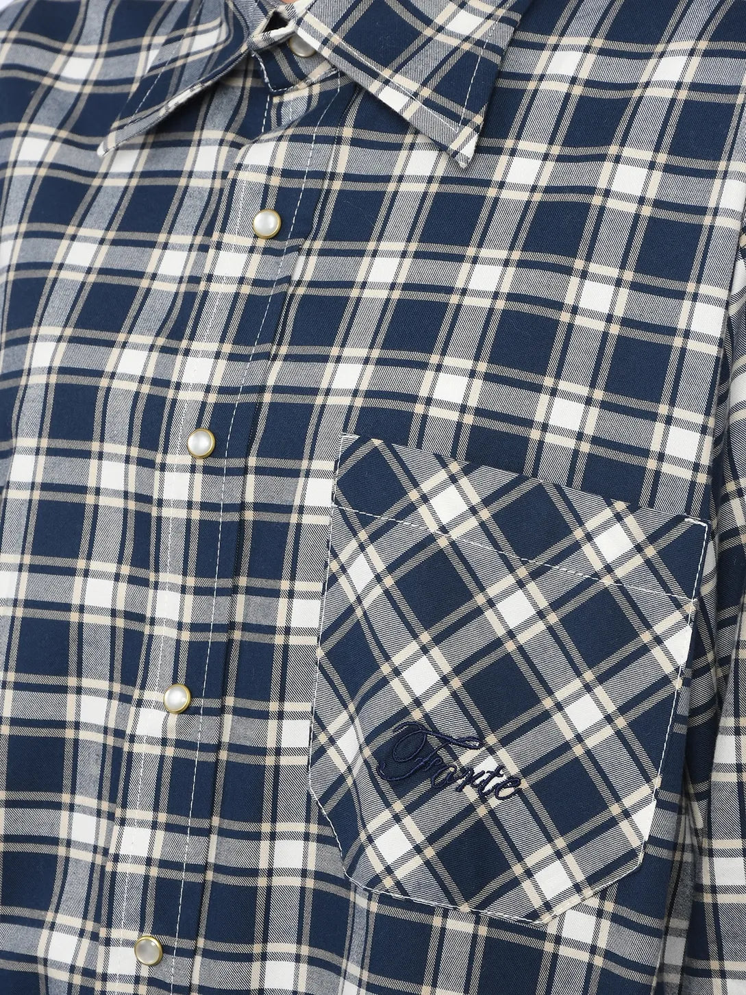 Plaid Shirt With Embroidery