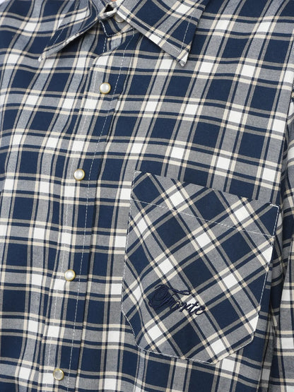 Plaid Shirt With Embroidery