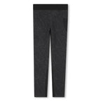 Girls Black Logo Leggings
