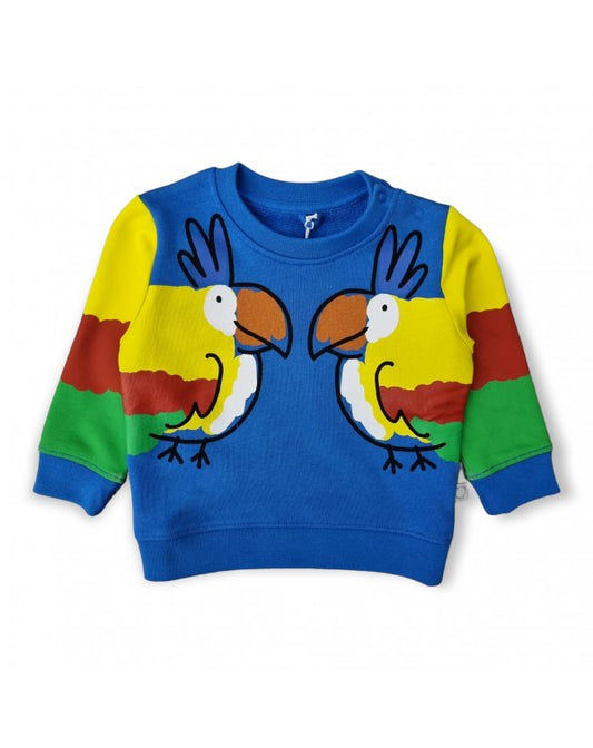 Double Baby Parrot Print Sweatshirt