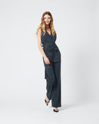 Dark Blue Striped Trousers