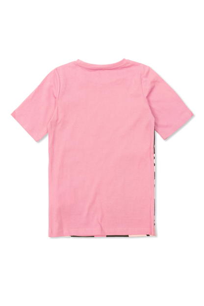 Cat Print Pink Dress