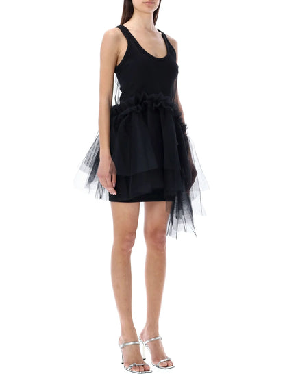 Tulle Detailed Sleeveless Dress