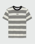 Two-Tone Striped Cotton T-Shirt