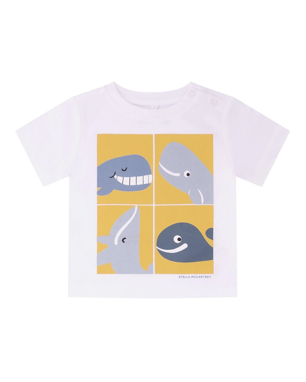 White Baby T-Shirt With Whales