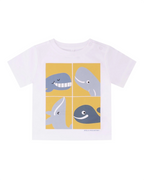 White Baby T-Shirt With Whales
