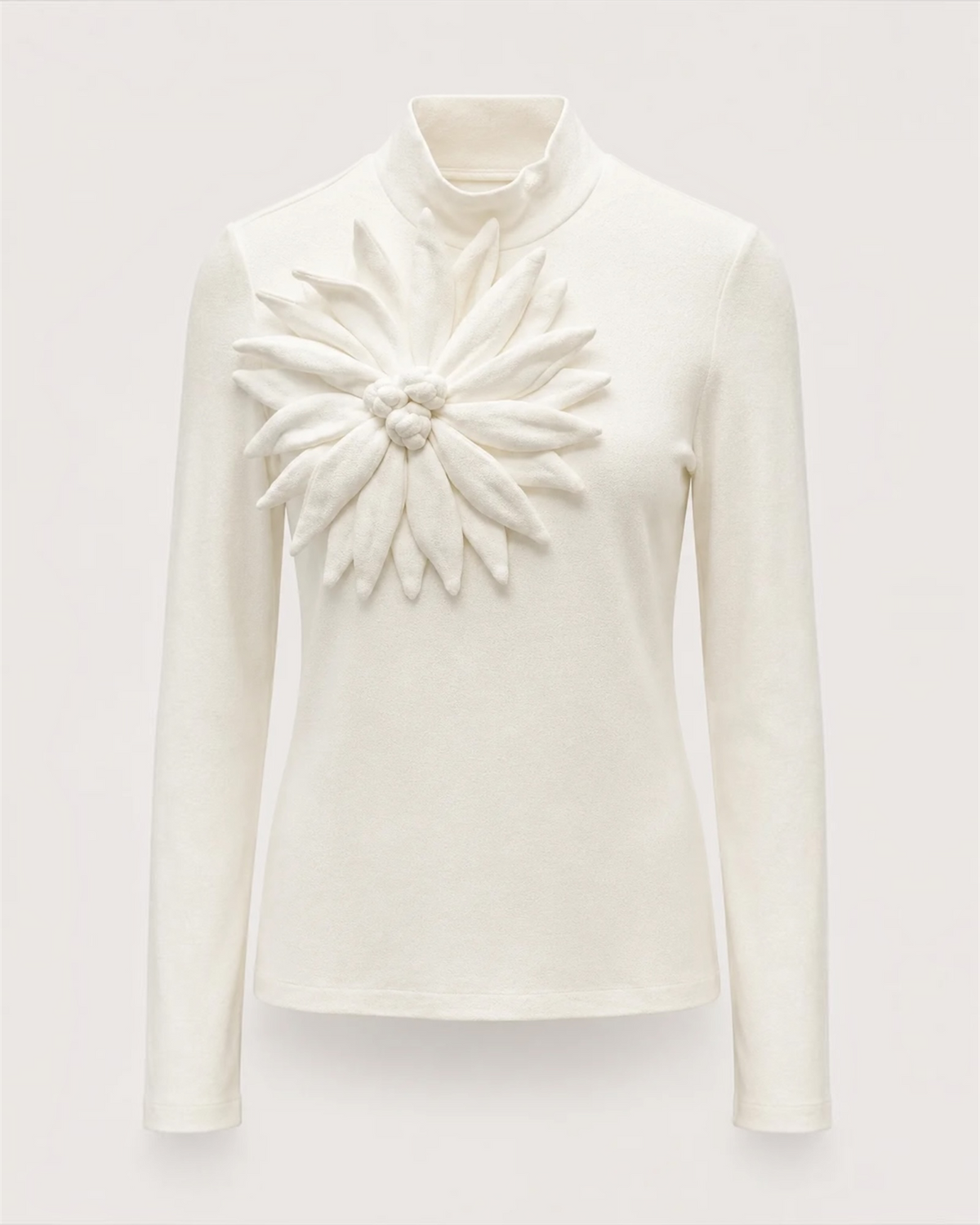 Off-White 3D Flower High-Neck Top