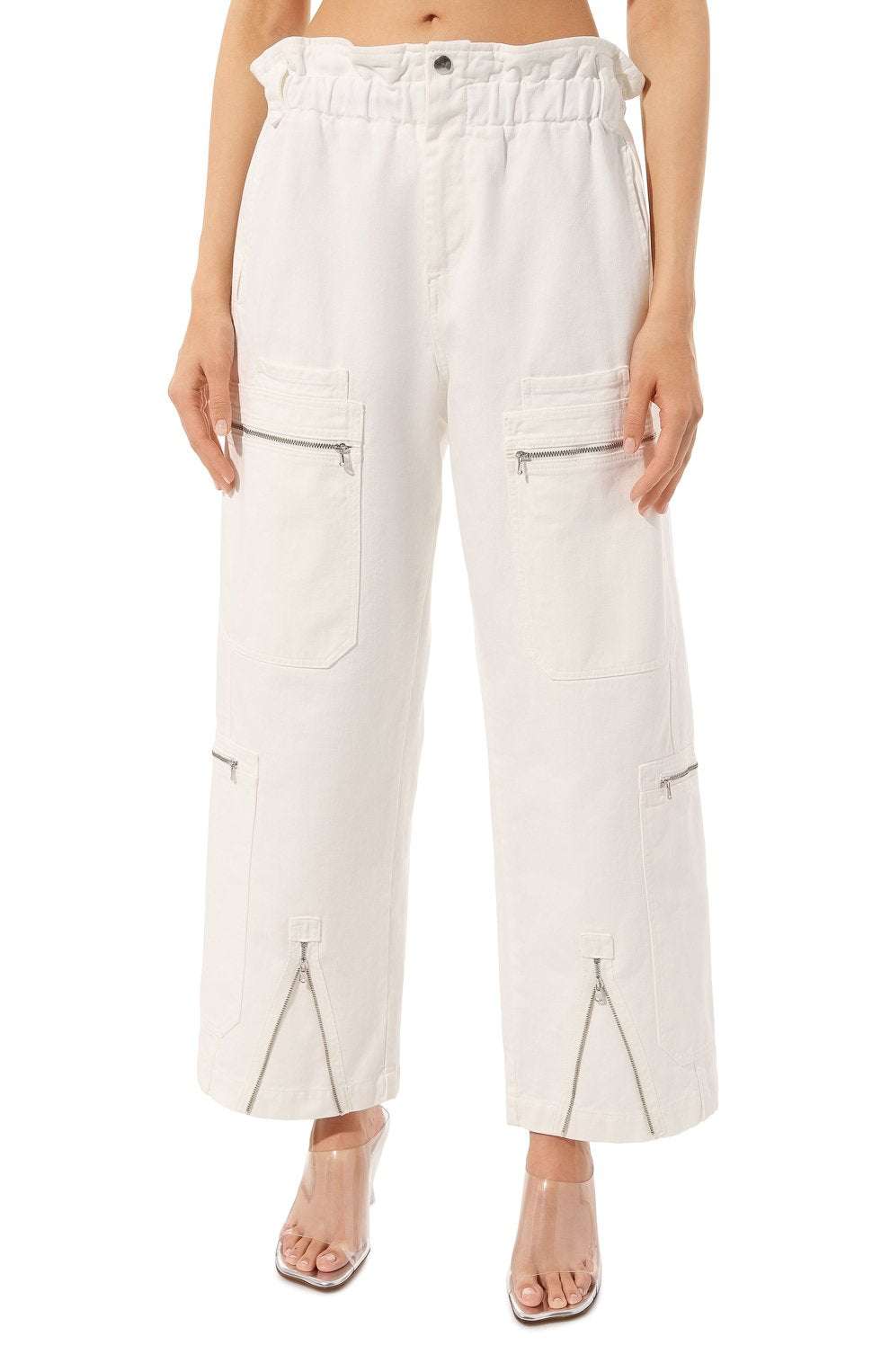 Cargo Zip Denim Pants