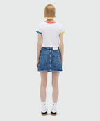 Short Denim Skirt With Buttons