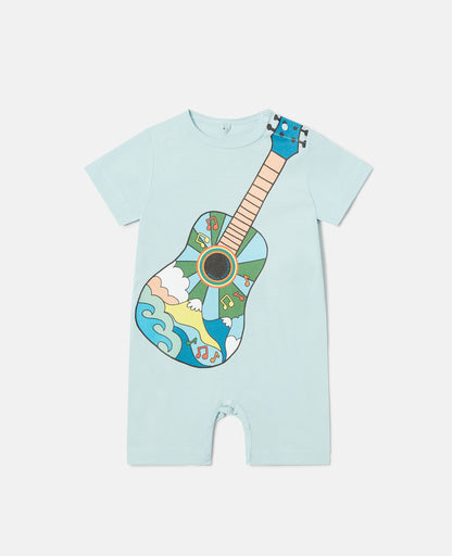 Hippie Guitar Print Romper