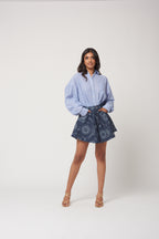Pearls Blue Shirt