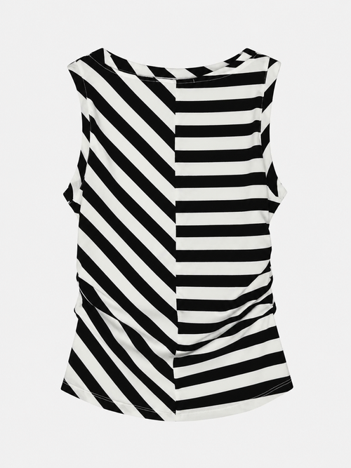 Striped Draped Top