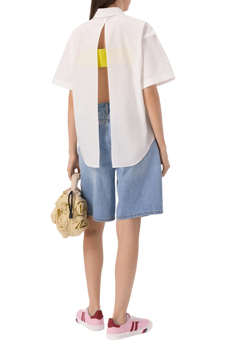 Cut-Out Back White Shirt