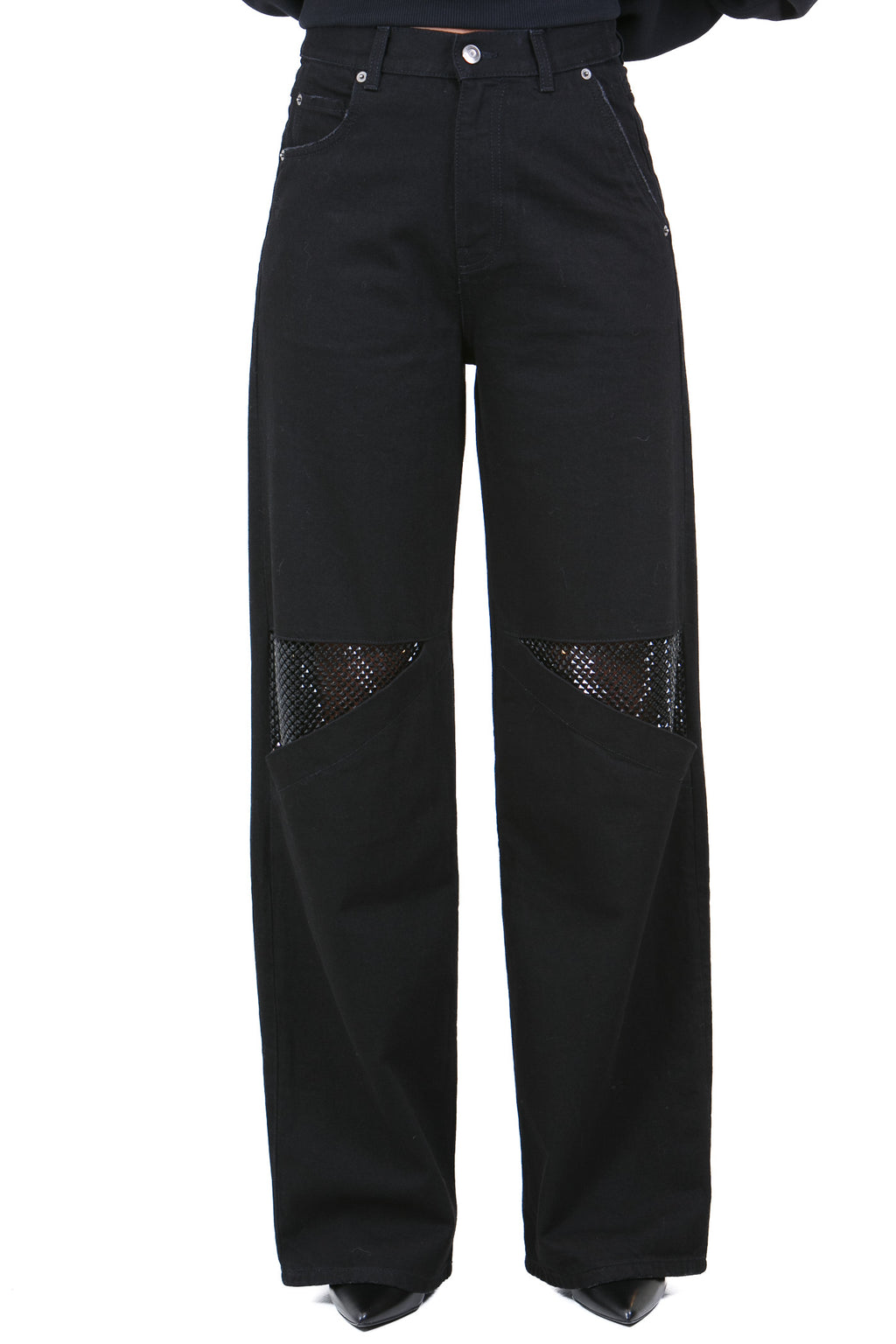 Rhinestones Black Jeans