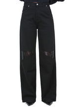 Rhinestones Black Jeans