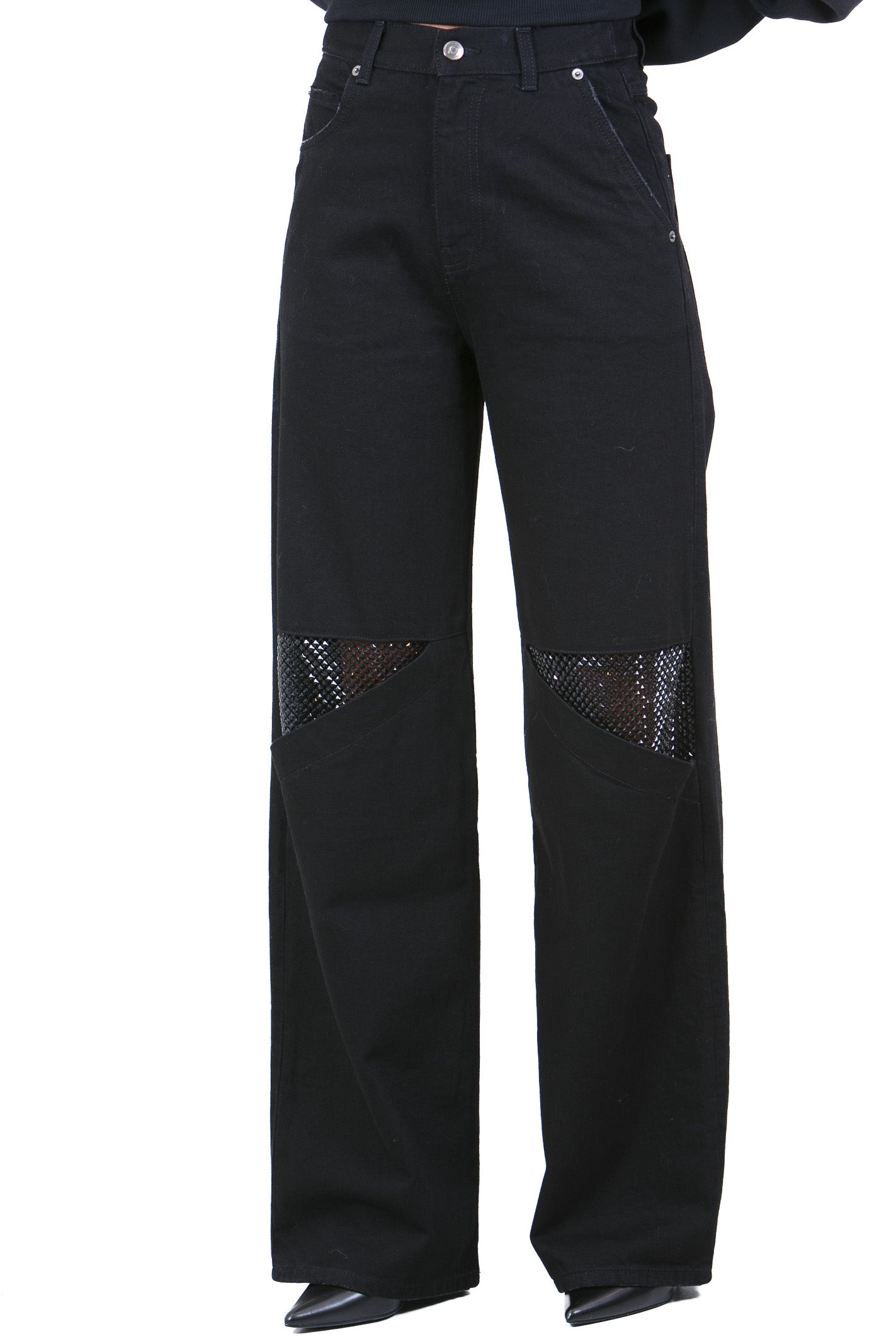 Rhinestones Black Jeans