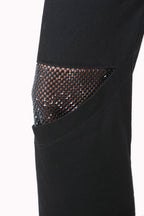 Rhinestones Black Jeans