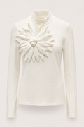 Off-White 3D Flower High-Neck Top