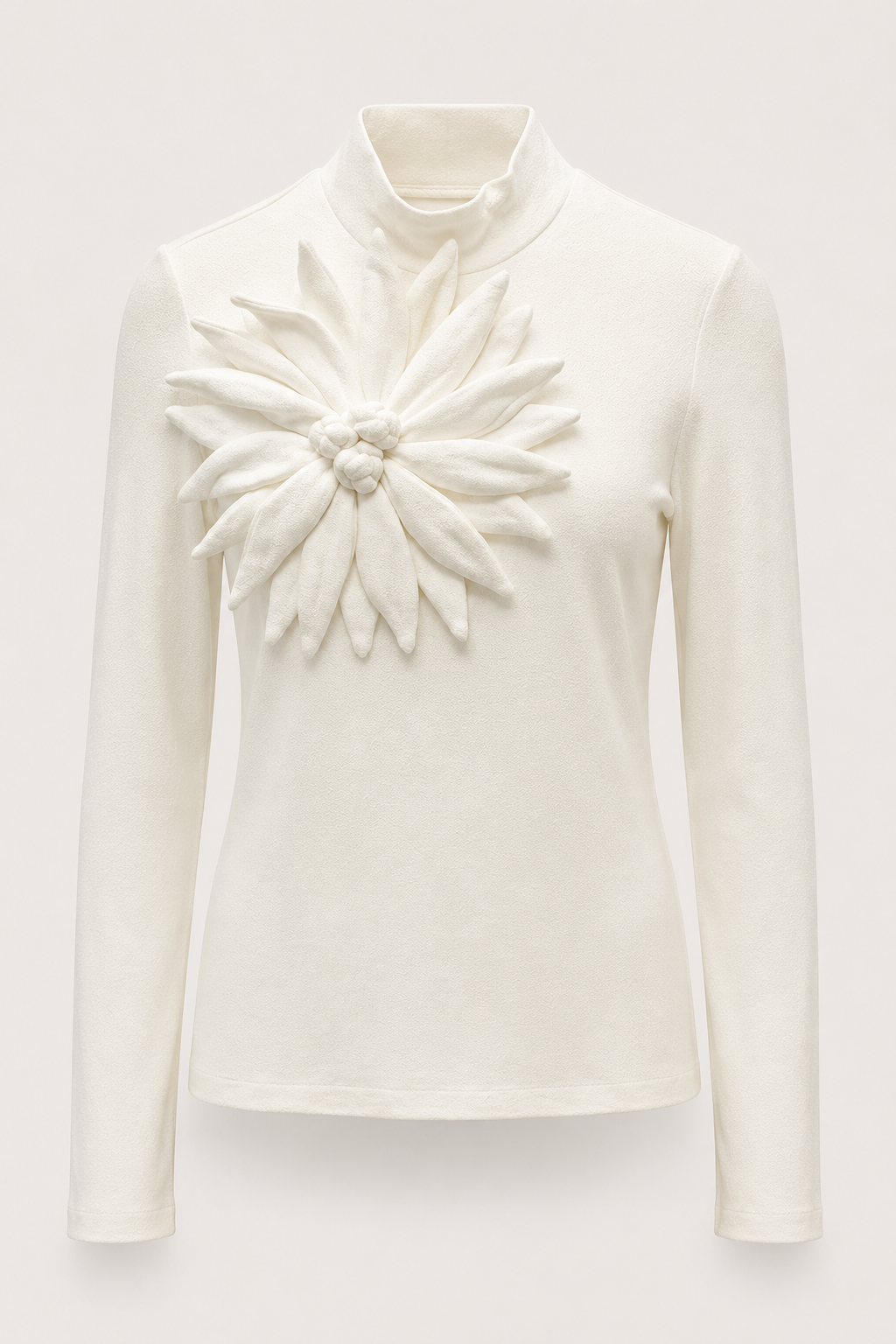 Off-White 3D Flower High-Neck Top