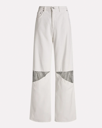 White Denim Trousers