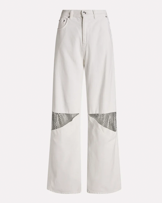 White Denim Trousers
