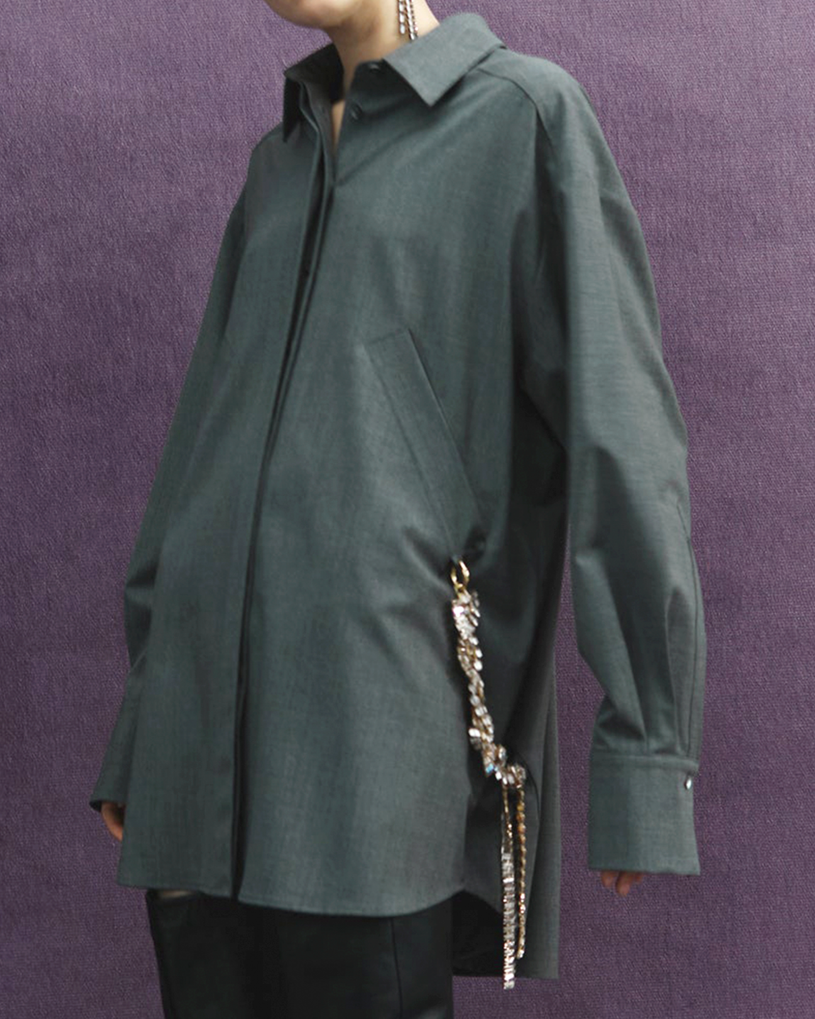 Rhinestone Braid Shirt