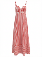 Red Striped Maxi Dress