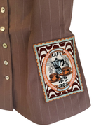 Brown Halter Vest With Patch