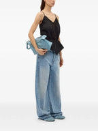 Black Cotton Poplin Top