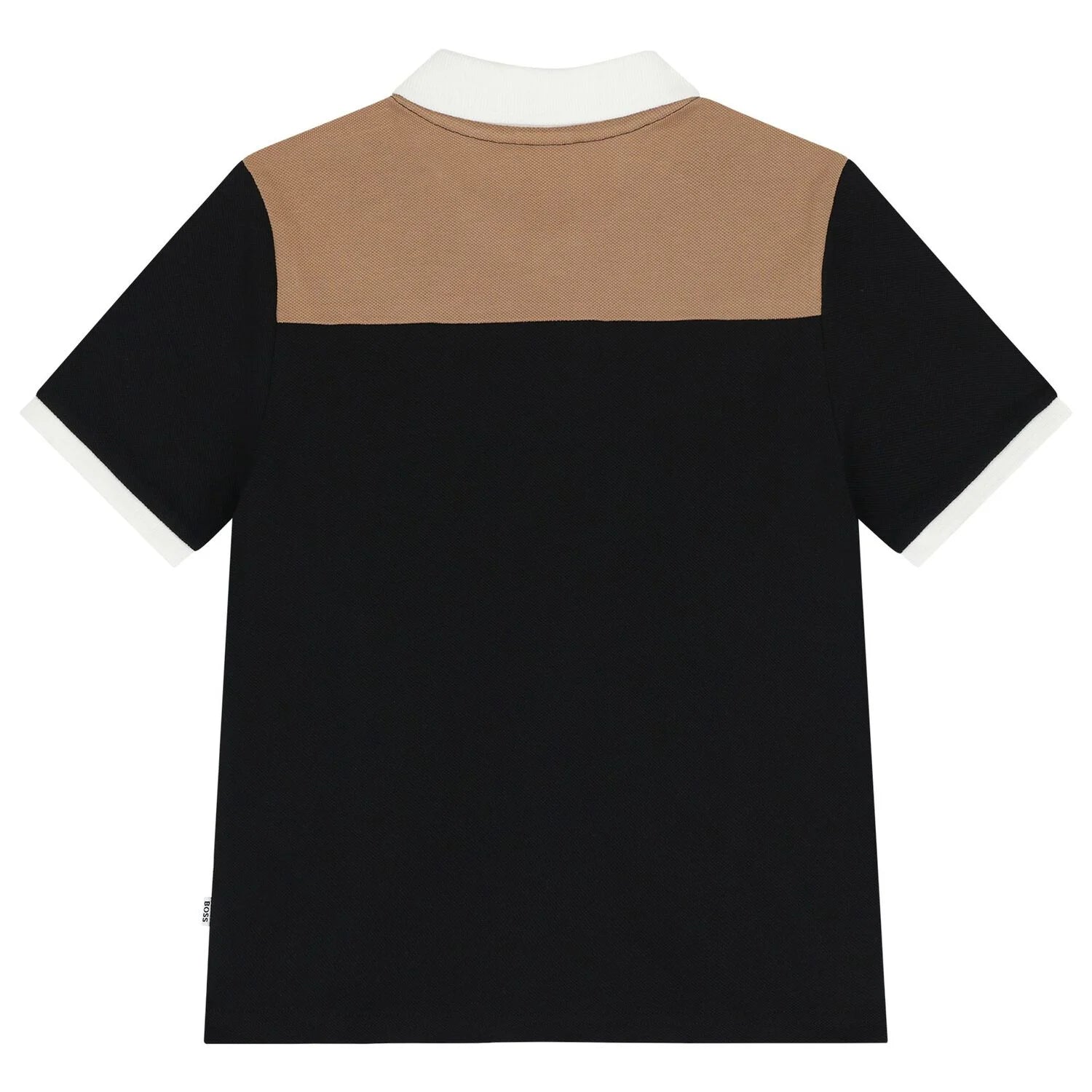 Boys Black Logo Polo T-Shirt