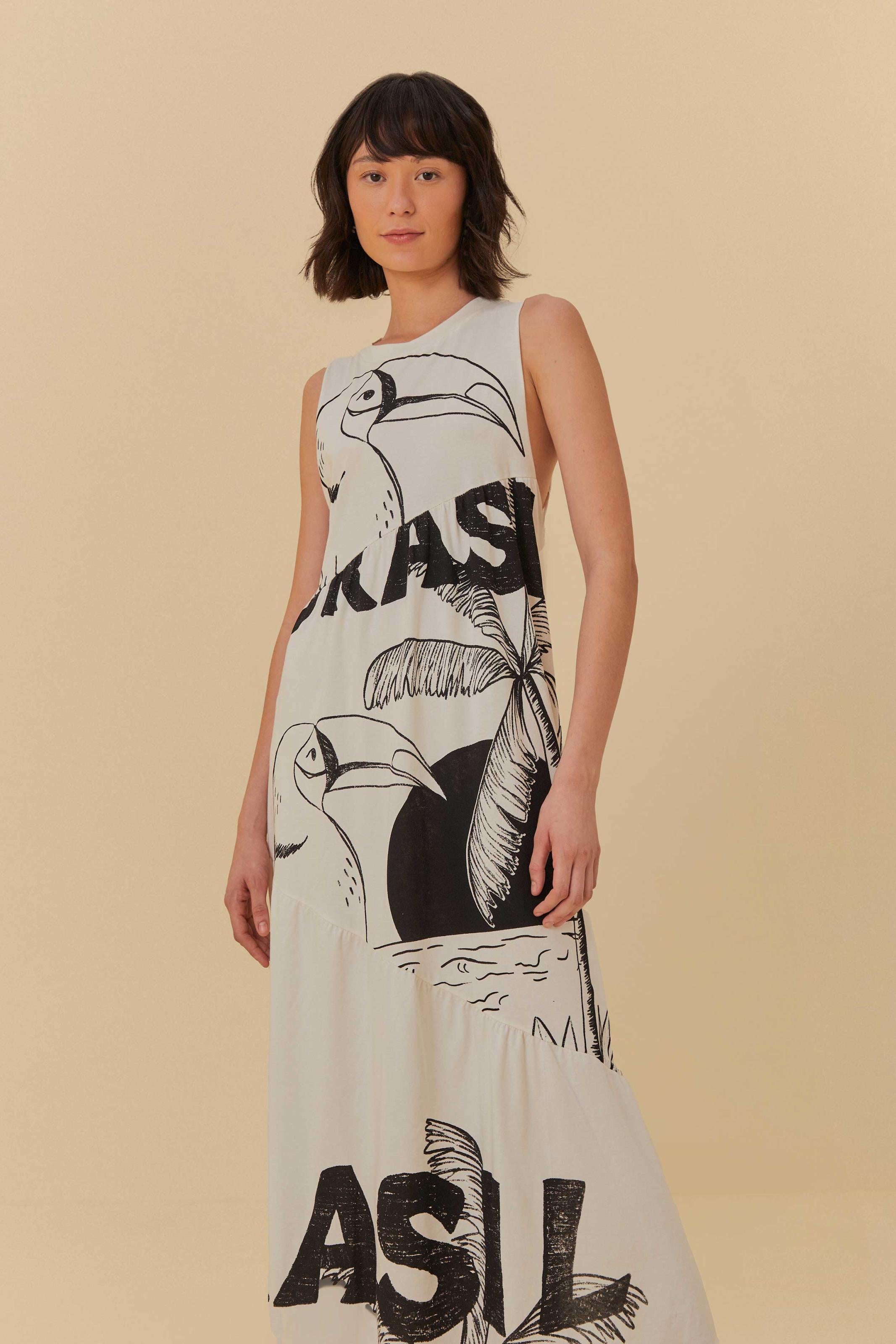 Maxi Brazil Print Dress