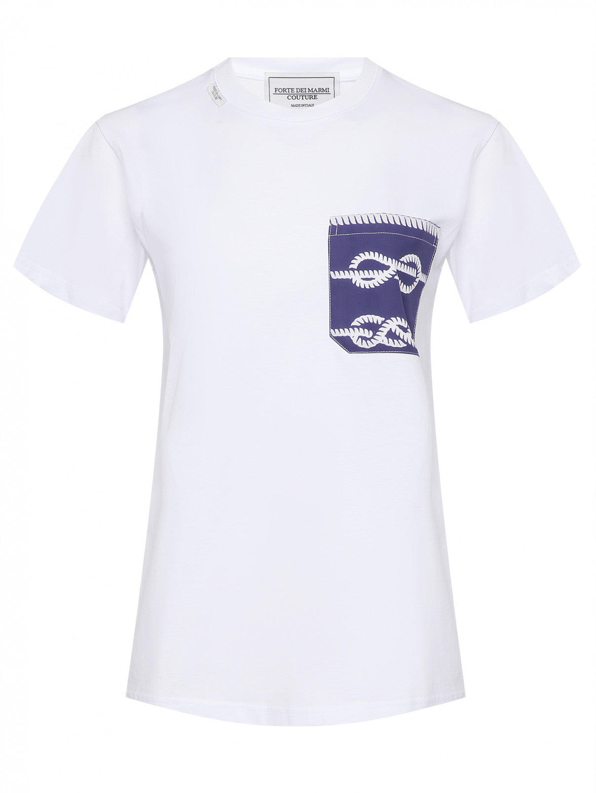 White Print Pocket T-Shirt