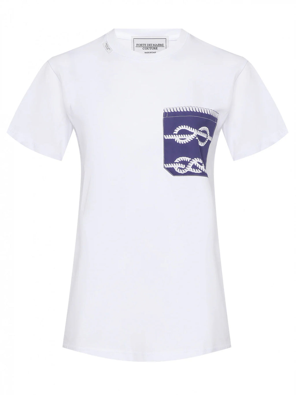 White Print Pocket T-Shirt